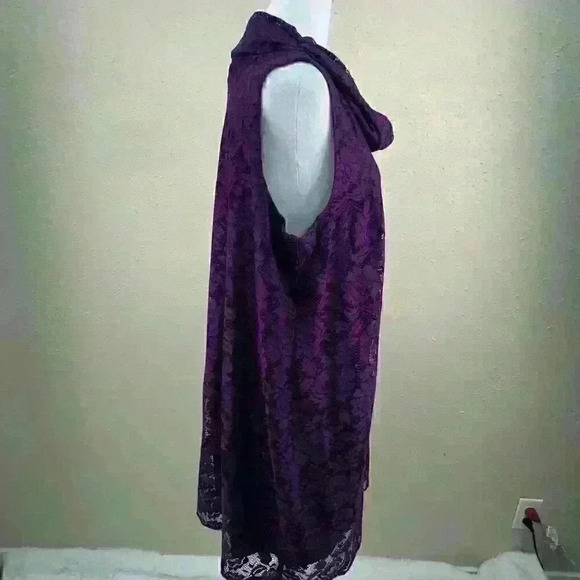 Lane Bryant Women’s Size 18 Purple Lace Dress Sleeveless  Mid Party Sumer  DC1 - Picture 4 of 6